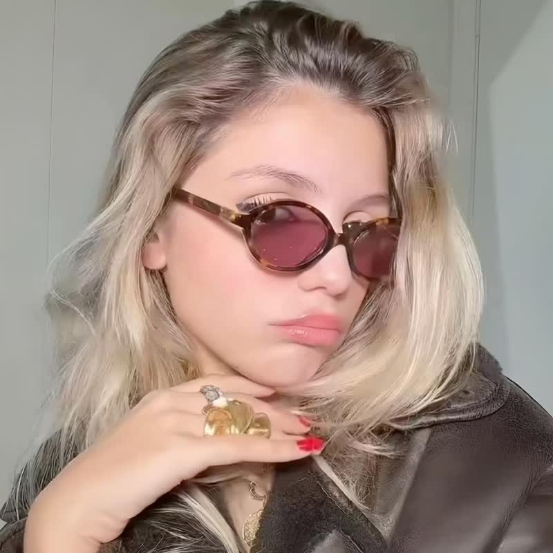 Spykay™ SG26663  Vintage Oval Frame Sunglasses - image 8