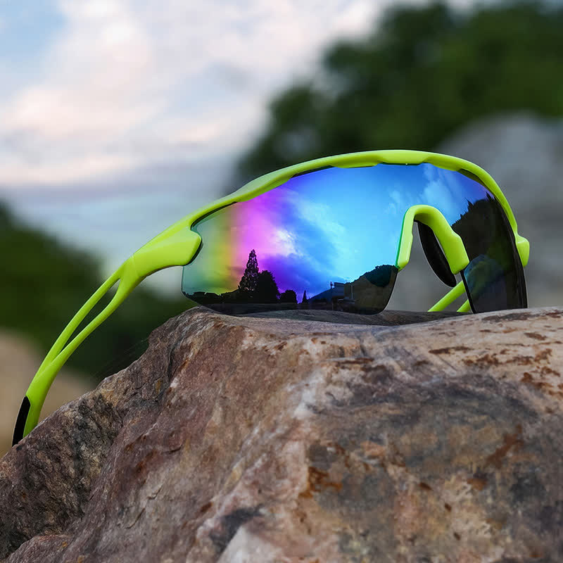 Spykay™ SG60969 Unisex Windproof Hollow Out Sporty Sunglasses for Cycling Driving Running - Green - image 14