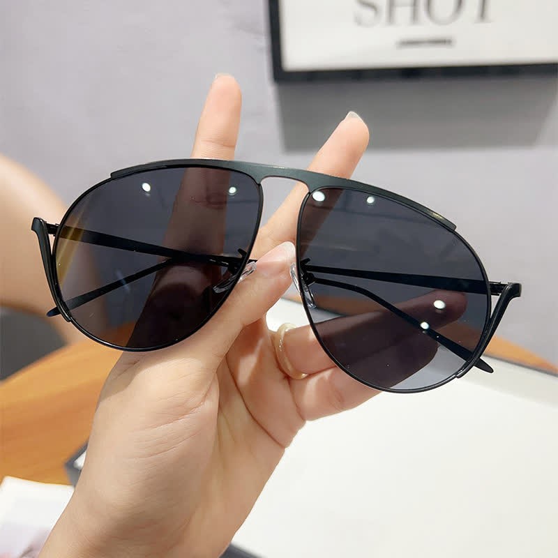 Spykay™ SG60914 Hipster Metal Temples Aviator Sunglasses