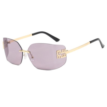 Spykay™ SG60676 Y2K Rectangle Frame Rimless Sunglasses - Purple - image 13