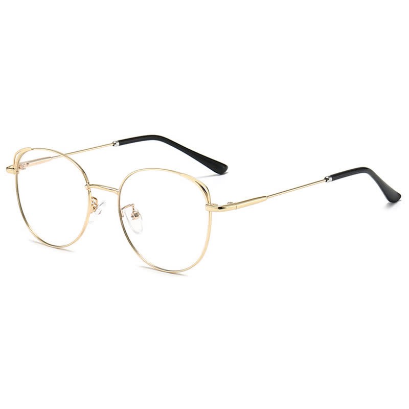 Spykay™ EG26840 Fashion Cat-Eye Metal Oval Frame Anti-blue Light Glasses - Golden - image 14