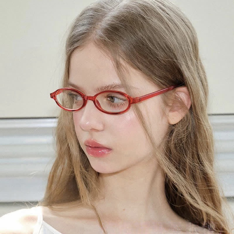 Spykay™ EG26885 Anti-blue Light Retro Small Oval Frame Y2K Hipster Eyeglasses - image 24