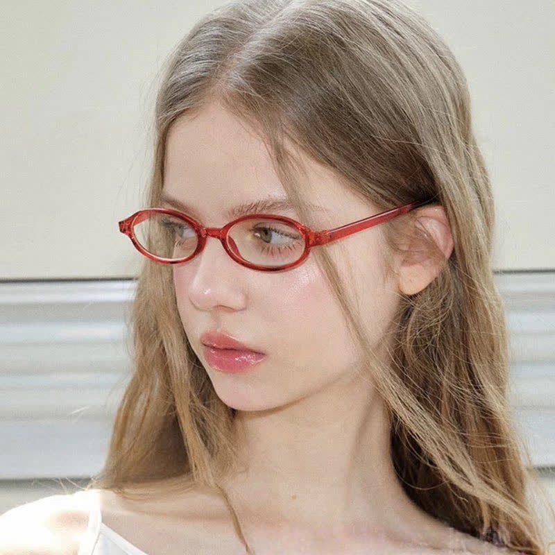 Spykay™ EG26885 Anti-blue Light Retro Small Oval Frame Y2K Hipster Eyeglasses - image 24