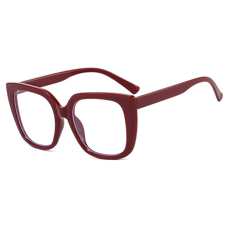 Spykay™ EG26771 Leopard Pattern Square Frame Oversized Glasses