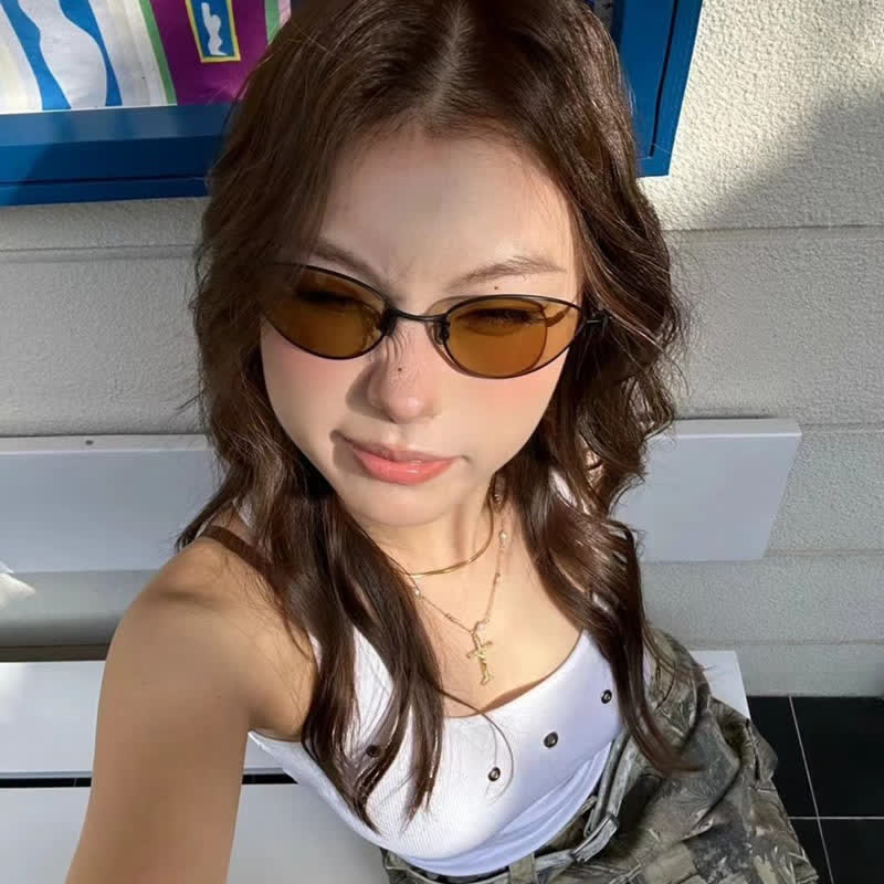 Spykay™ SG60770 Titanium Oval Frame Polarized Lightweight Sunglasses with Nylon Lenses - image 7