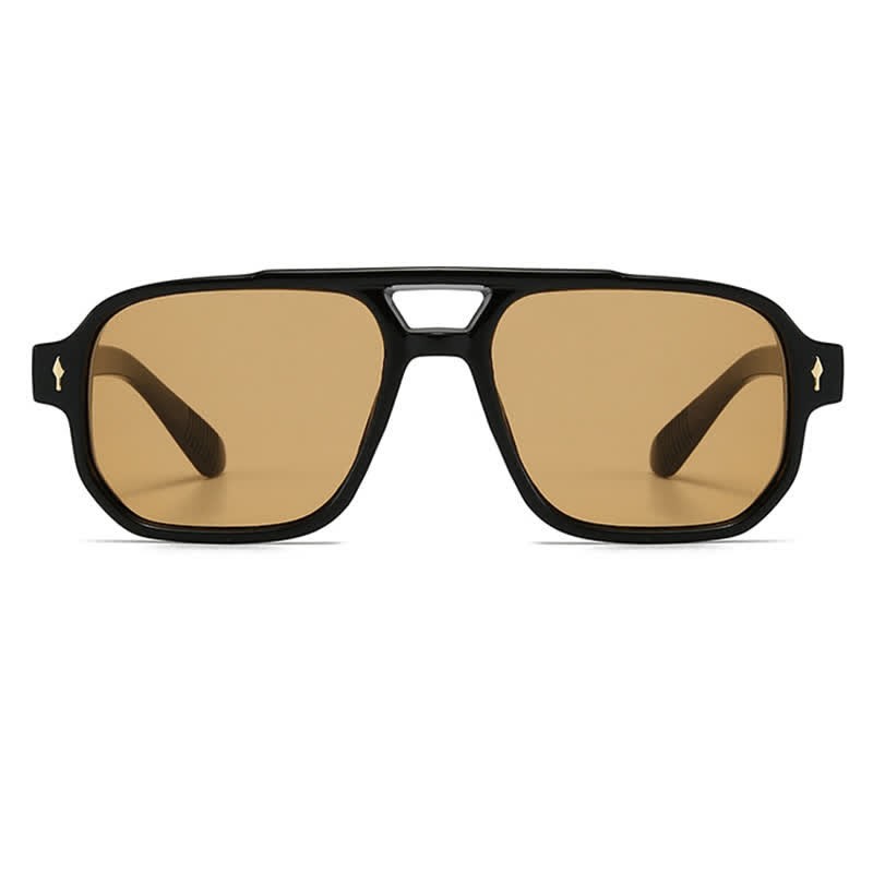 Spykay™ SG61003 Square Frame Double Bridges Vintage Arrow Sunglasses - image 25