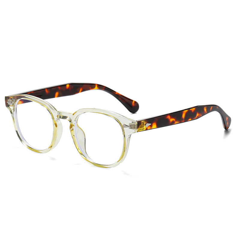 Spykay™ EG26875 Retro Round Frame Anti-blue Light Glasses - Yellow/Tortoise Shell - image 29