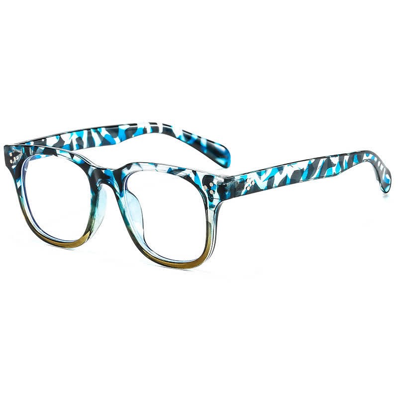 Spykay™ EG26914 Unsiex Classic Square Frame Fashion Anti-blue Light Glasses - Blue Tortoise Shell - image 8