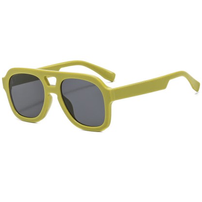 Spykay™ SG60832 Double Bridges Thick Frame Hipster Aviator Sunglasses - Green - image 11