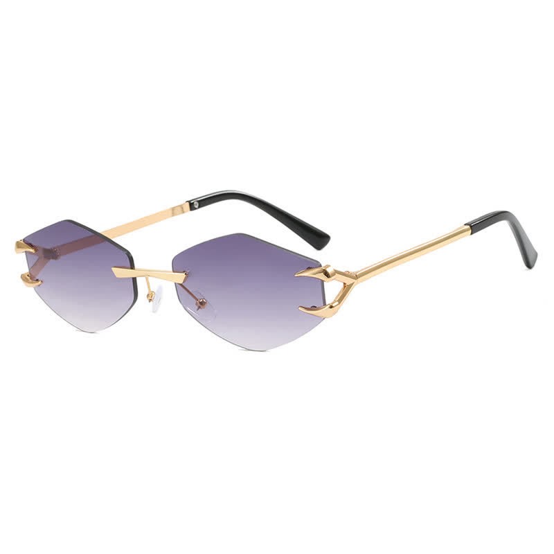Spykay™ SG60856 Claw Temples Geometric Rimless Hipster Sunglasses - image 14