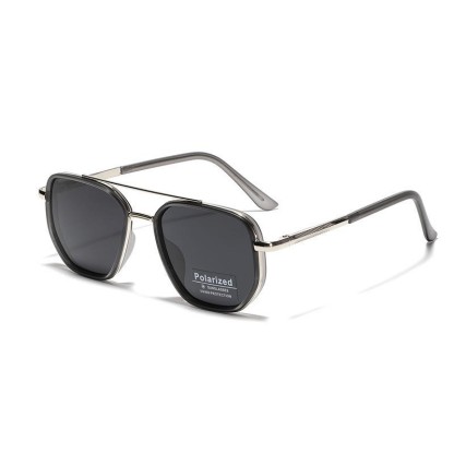 Spykay™ SG61080 Drive Retro Square glasses Sunglasses - Silver/Black - image 5