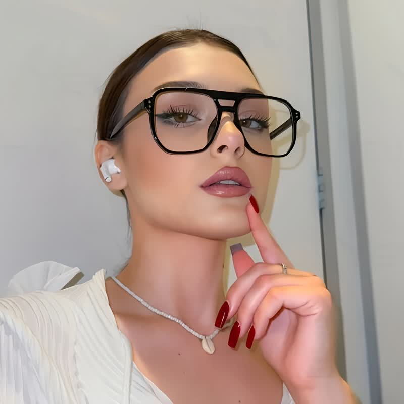 Spykay™ EG26676 Double Bridges Square Frames Anti-blue Light Eyeglasses - image 6