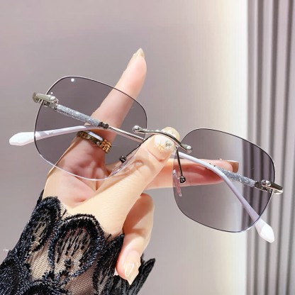 Spykay™ SG60971 Square Frame Rimless Hipster Photochromic Sunglasses - image 6