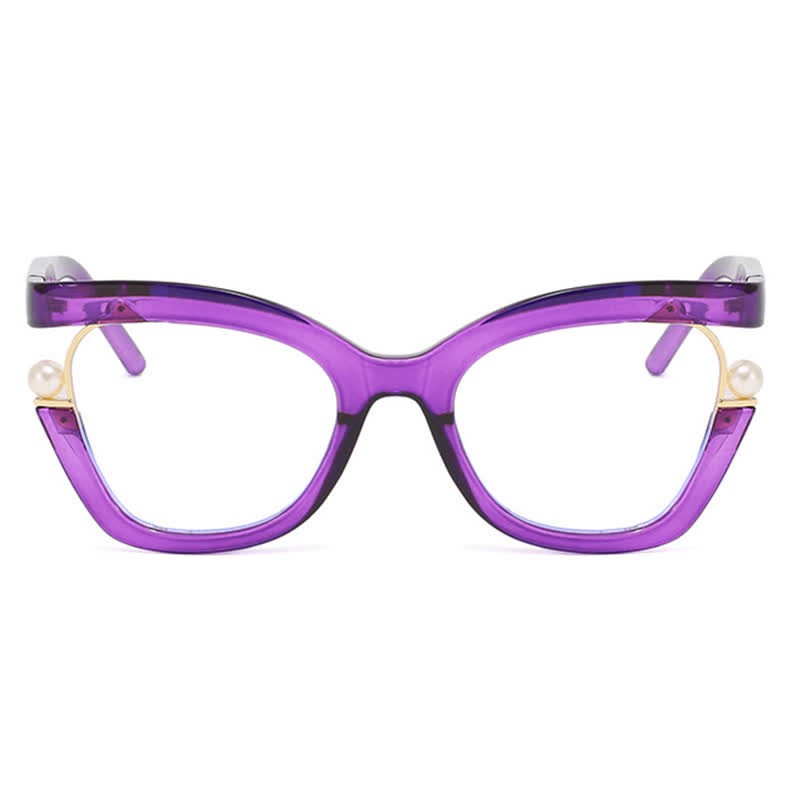 Spykay™ EG26758 Anti-blue Light Pearl Decor Irregular Oversized Eyeglasses - image 26