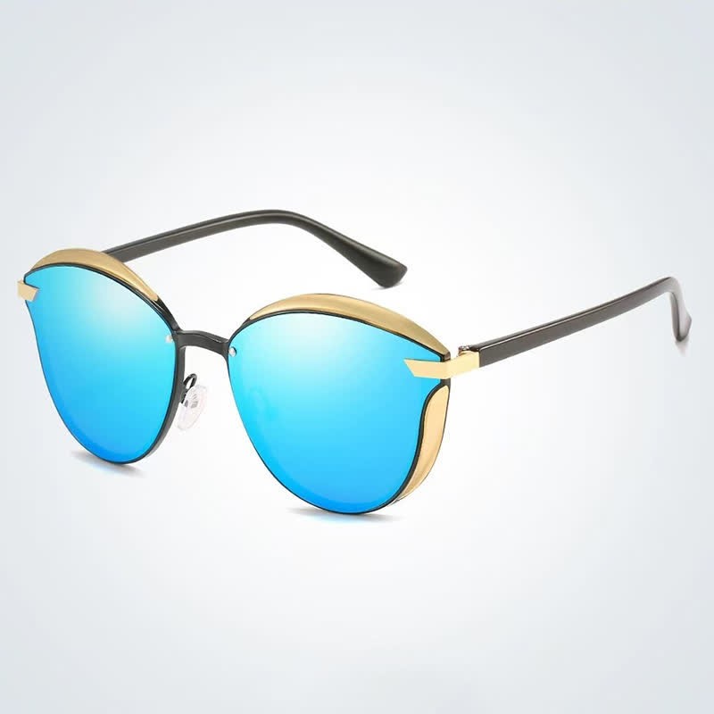 Spykay™ SG60950 Polarized Vintage Round Frame Mirror Lenses Trendy Sunglasses - Blue - image 8