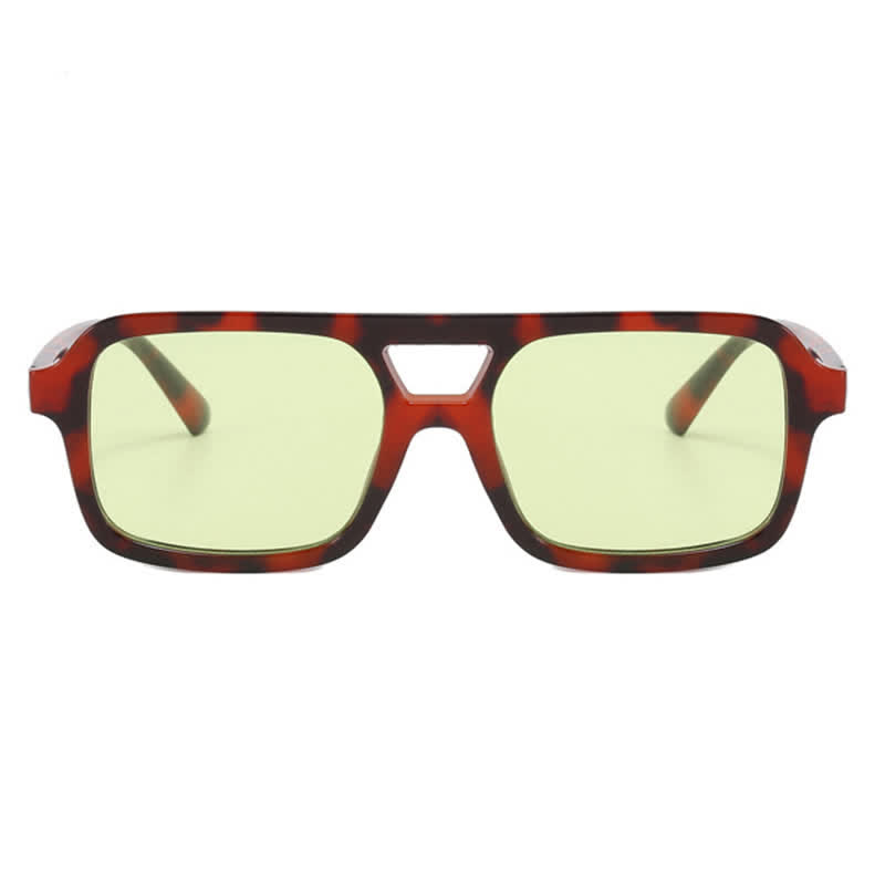 Spykay™ SG60851 Double Bridges Square Frame Retro Sunglasses