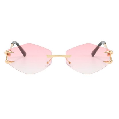 Spykay™ SG60856 Claw Temples Geometric Rimless Hipster Sunglasses - image 23