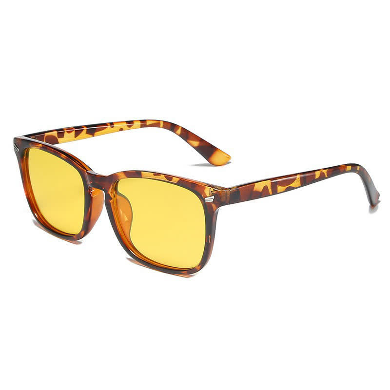 Spykay™ SG60973 Classic Lightweight Polarized Simple Square Frame Sunglasses - Leopard/Yellow - image 10