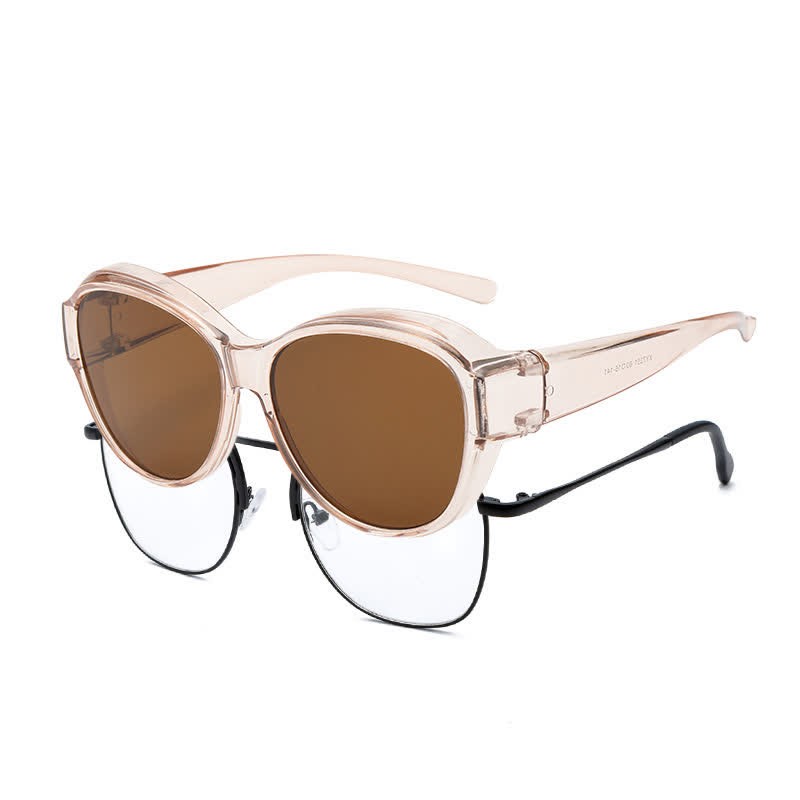 Spykay™ SG61036 Fit Over Glasses Butterfly Frame Polarized Sunglasses - Champagne - image 9