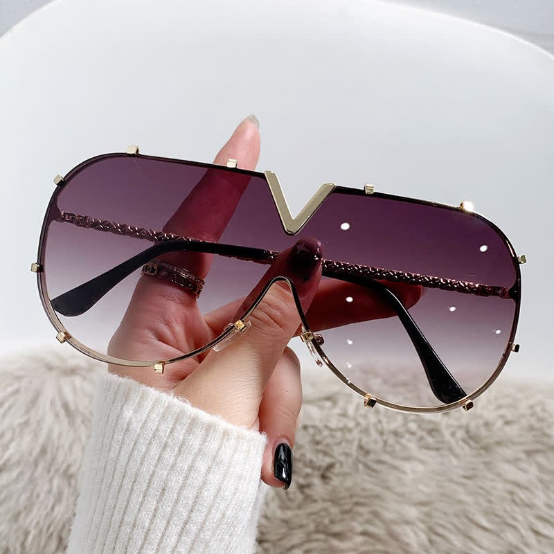Spykay™ SG60833 'V' Design Hipster Aviator Sunglasses