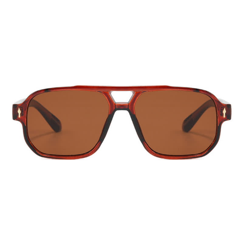 Spykay™ SG60754 Square Frame Double Bridges Vintage Sunglasses - image 16