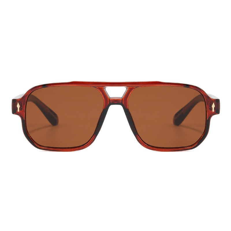 Spykay™ SG60754 Square Frame Double Bridges Vintage Sunglasses - image 16
