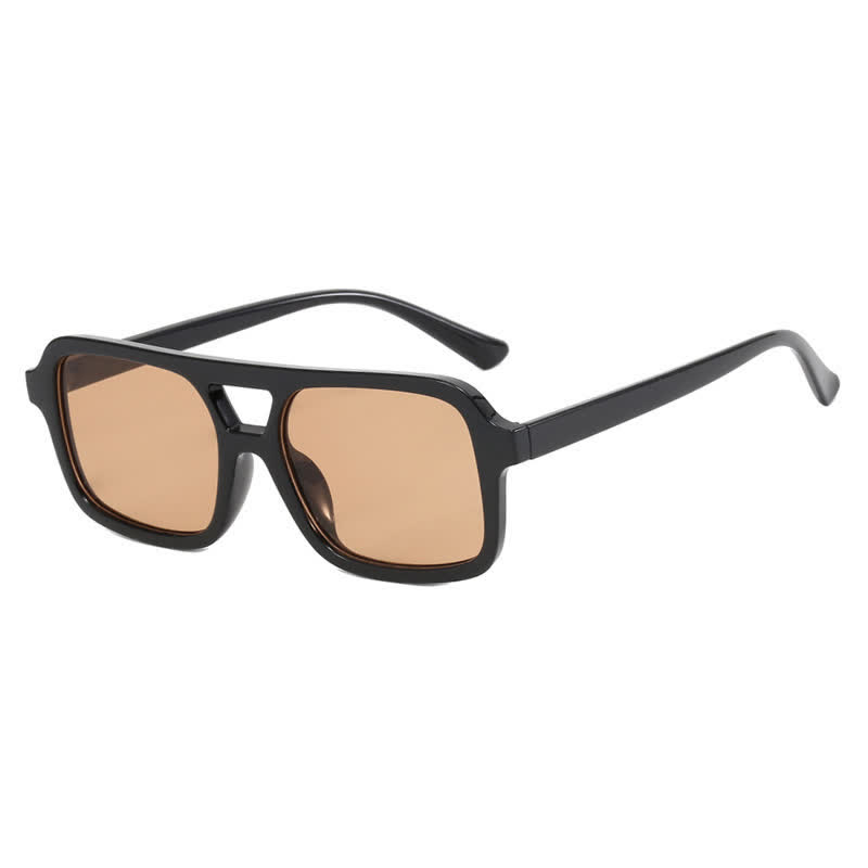 Spykay™ SG60851 Double Bridges Square Frame Retro Sunglasses