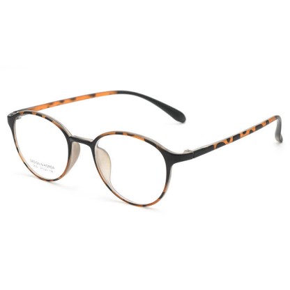 Spykay™ EG26845 Lightweight Round Frame Anti-blue Light Simple Glasses - Tortoise Shell - image 6