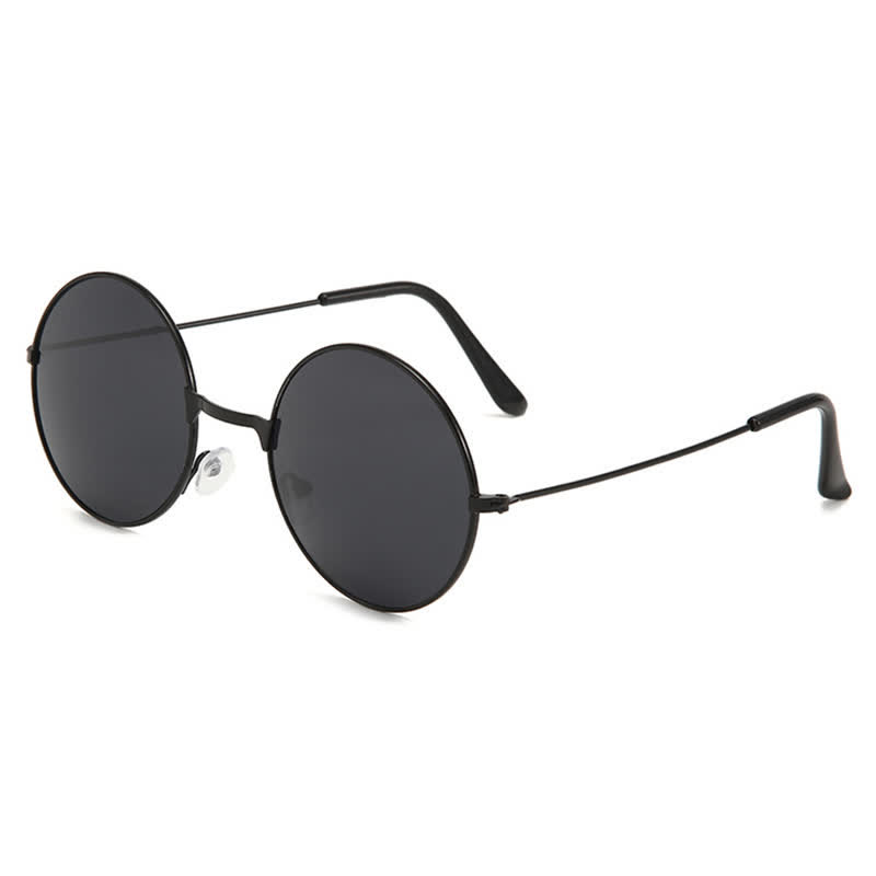 Spykay™ SG61008 Retro Round Frame Metal Sunglasses for Women Men - Black/Grey - image 31