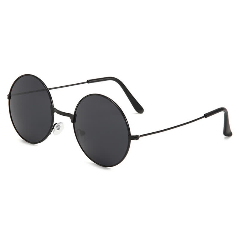 Spykay™ SG61008 Retro Round Frame Metal Sunglasses for Women Men - Black/Grey - image 31
