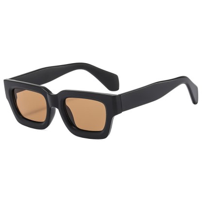 Spykay™ SG60855 Rectangle Frame Unisex Hipster Sunglasses - Black/Brown - image 9