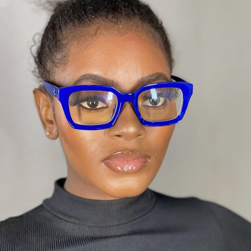 Spykay™ EG26877 Classic Simple Square Frame Concave Lenses Anti-blue Light Thick Glasses - image 19