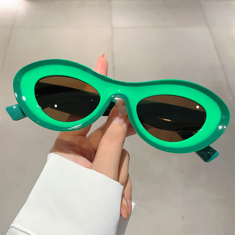 Spykay™ SG1011 Y2K Oval Frame Dopamine Color Sunglasses