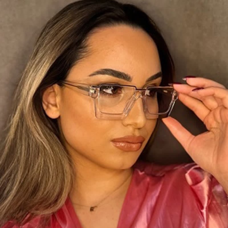 Spykay™ EG26785 Square Frame Trendy Semi-Rimless Anti-blue Light Glasses