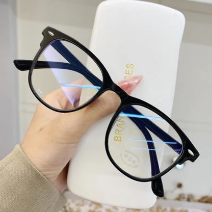 Spykay™ EG26666 Unisex Anti-blue Light Transparent Square Frames Simple Eyeglasses - Black - image 7