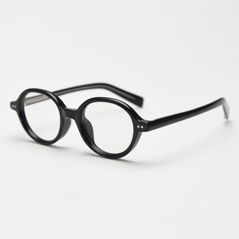 Spykay™ EG26838 Retro Round Frame Anti-blue Light Glasses - Black - image 3
