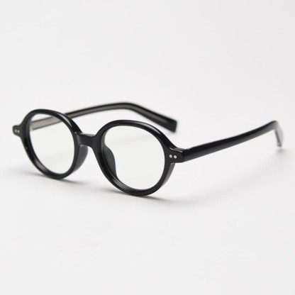Spykay™ EG26838 Retro Round Frame Anti-blue Light Glasses - Black - image 3