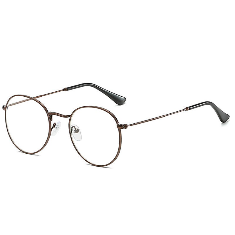 Spykay™ EG26906 Retro Simple Round Frame Anti-blue Light Hipster Glasses - Bronze - image 11