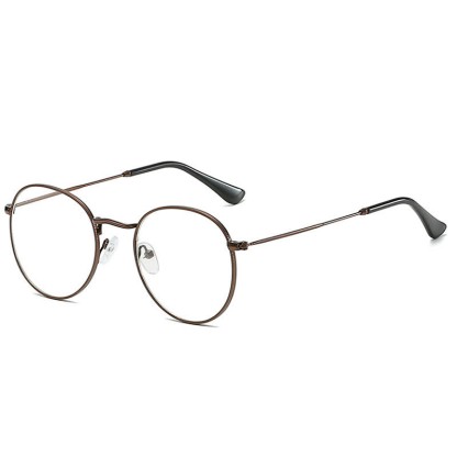 Spykay™ EG26906 Retro Simple Round Frame Anti-blue Light Hipster Glasses - Bronze - image 11