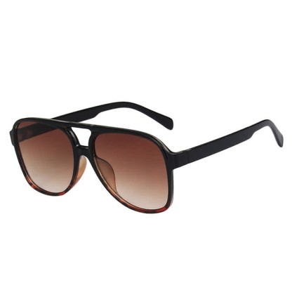 Spykay™ SG60670  Double Bridges Fashion Aviator Sunglasses - Black/Leopard Print - image 36