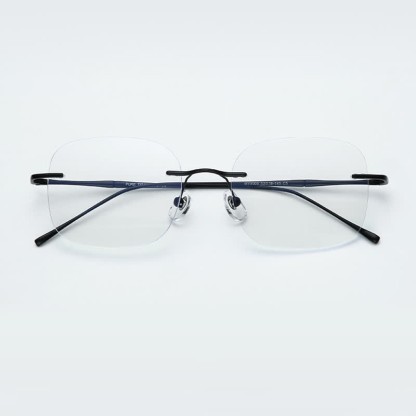 Spykay™ EG26850 Square Titanium Frame Anti-blue Light Hipster Rimless Glasses - image 14