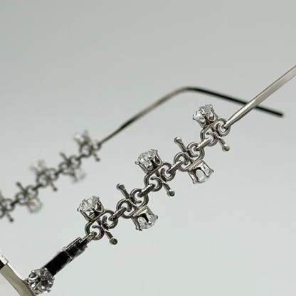 Spykay™ EG26751 Rhinestone Decor Geometric Frame Hipster Y2K Glasses - image 19