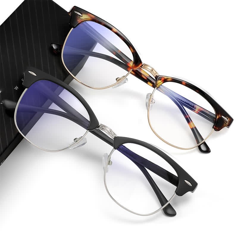 Spykay™ EG1015 Unisex PC Square Half-Frame Clear Lens Glasses, Suitable For Daily Office & Reading Blue Light Glasses - image 16