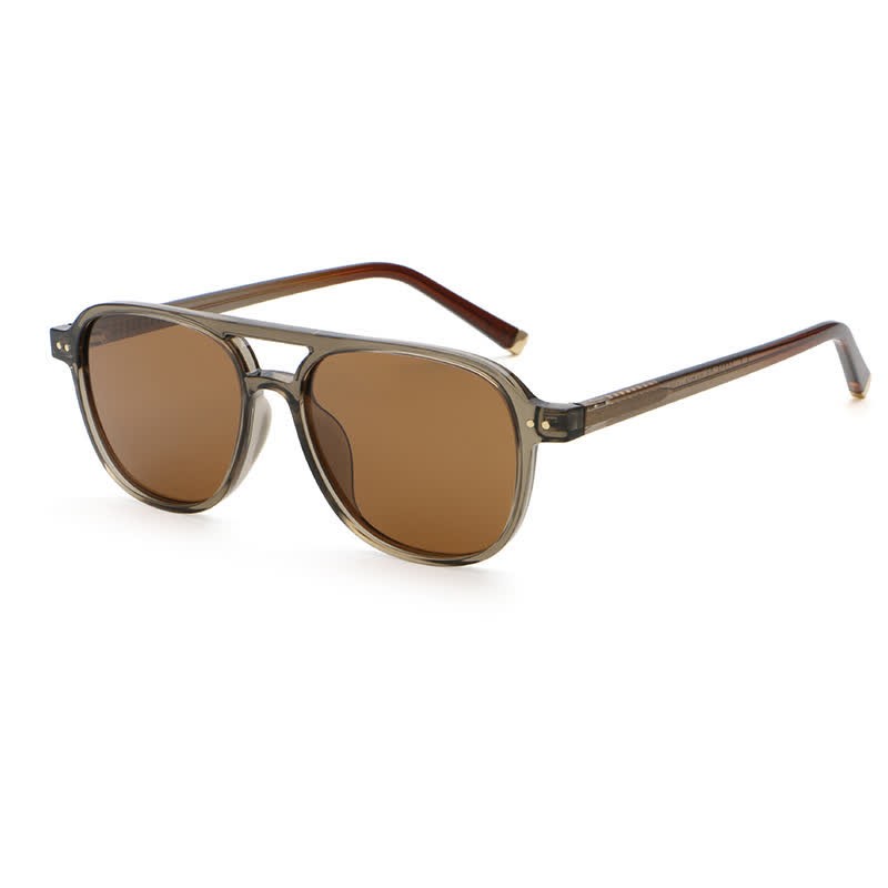 Spykay™ SG60736 Double Bridges Polarized Aviator Sunglasses - Coffee - image 15