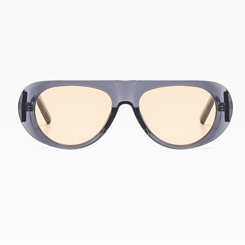 Spykay™ SG60671 Oval Frame Wide Temples Vintage Aviator Sunglasses - image 33