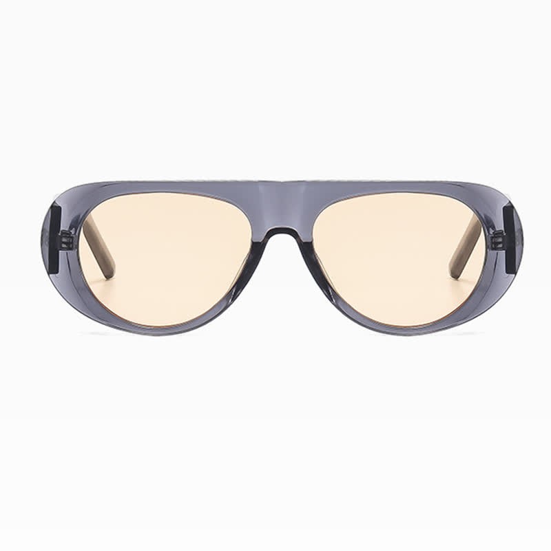 Spykay™ SG60671 Oval Frame Wide Temples Vintage Aviator Sunglasses - image 33