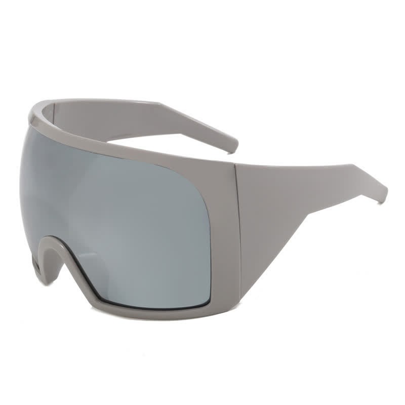 Spykay™ SG60903 One-piece Lens Oversized Wrap Around Futuristic Sunglasses For Outdoor Sports - Silver - image 14