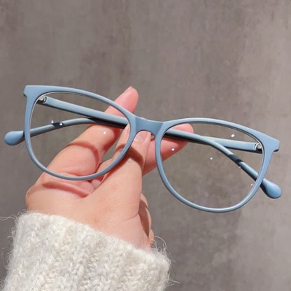 Spykay™ EG1012 Women's Round PC Frame Personality Fashion Clear Lens Glasses With Gradient Tint Clear Glasses Accessories - Baby Blue - image 13