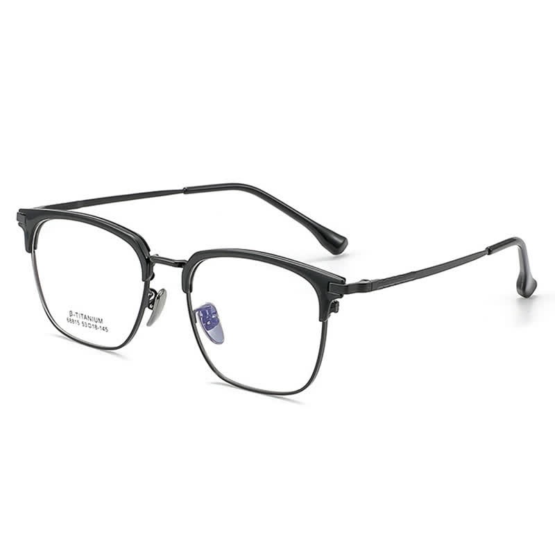 Spykay™ EG26899 Simple Anti-blue Light Square Frame Browline Glasses - Black - image 5