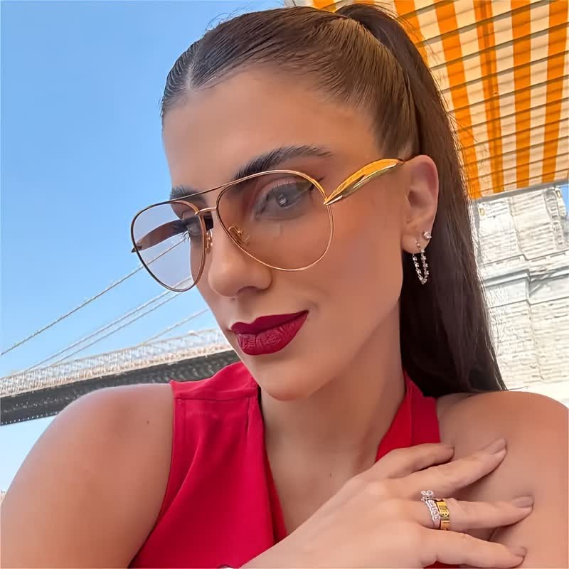 Spykay™ SG60665 Vintage Double Bridges Aviator Frame Sunglasses - image 9